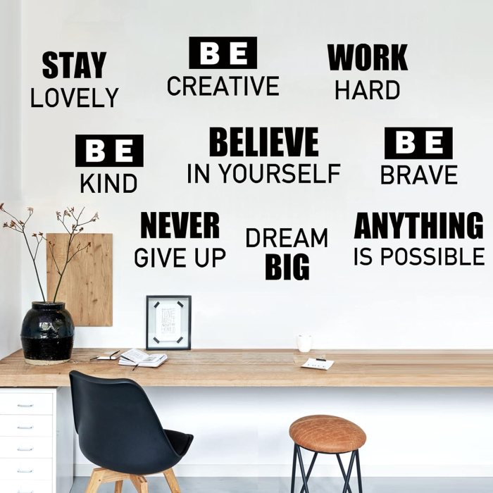Motivational wall art